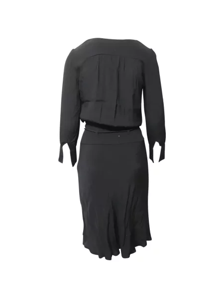 Cu centură rochie midi Ba&sh cu decolteu în V negru