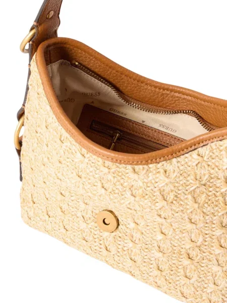 Torebka Guess skórzana beżowa