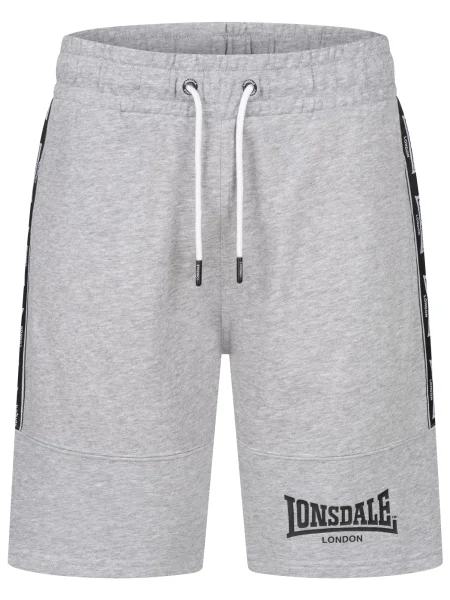 LONSDALE Hlače Scarvell siva / svetlo siva črna