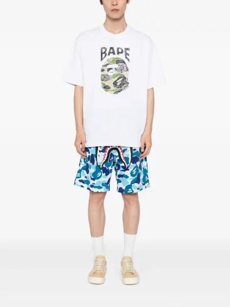 Tricou A Bathing Ape® cu imagine alb
