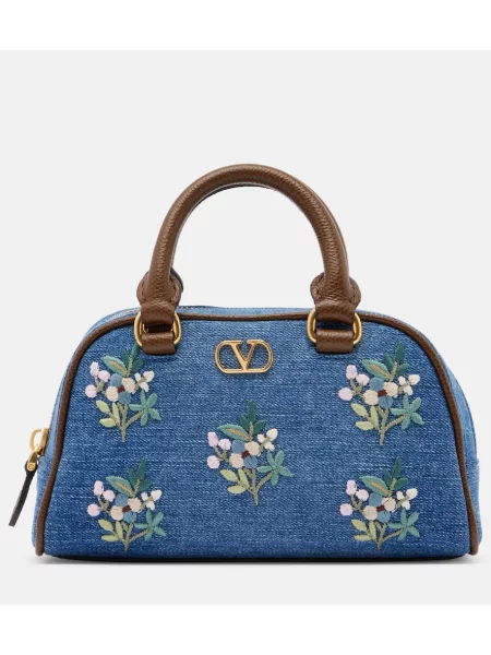 Top Valentino Garavani cu model floral albastru