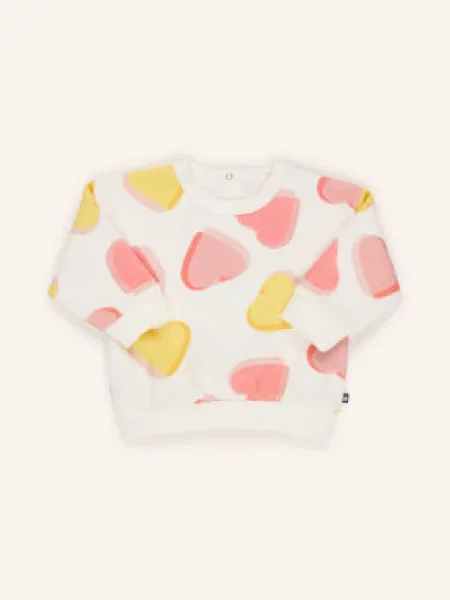 Petit Bateau Bluza weiss żółta