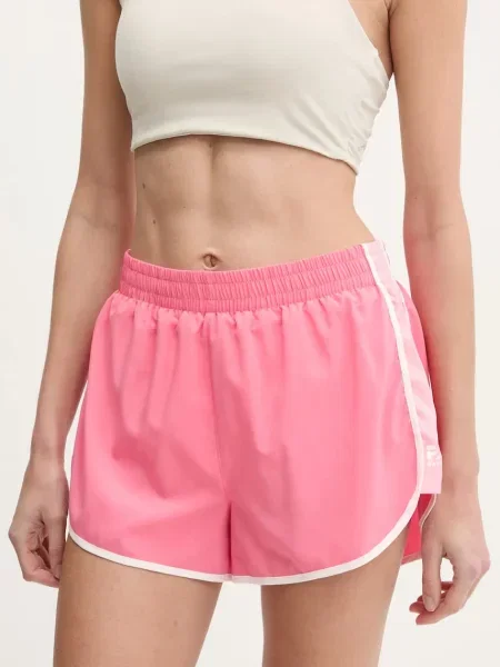 Kratke hlače za trening P.E Nation Preset s aplikacijom srednje visoki struk ružičasta