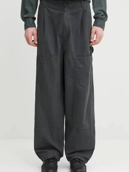 Hlače C.P. Company cargo kroj siva