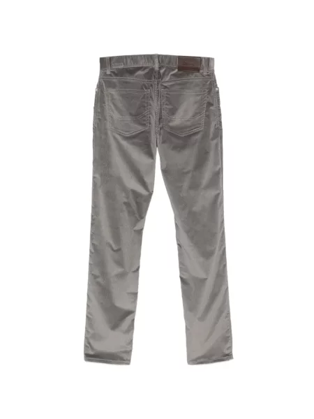 Pantaloni Brioni de catifea cord gri