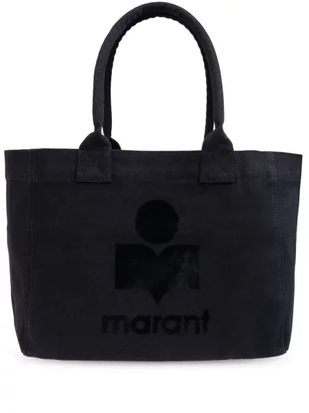 Geantă Isabel Marant cu broderie negru