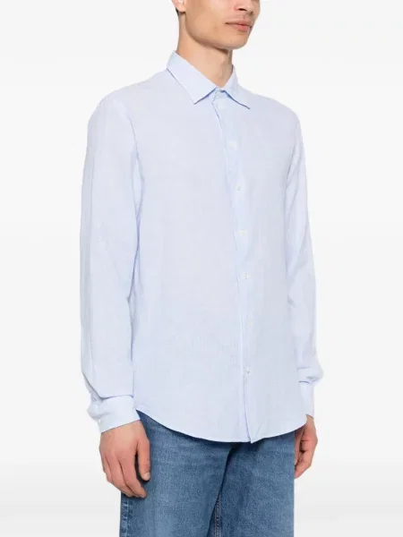 Ριγέ πουκάμισο Emporio Armani μπλε