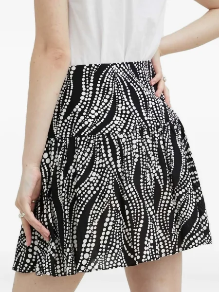 Fusta mini The Kooples cu imagine negru