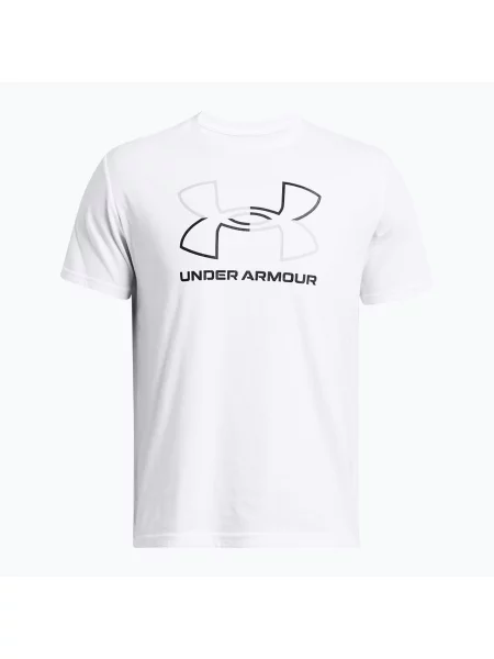 Футболка тренувальна Under Armour GL Foundation Update white/mod gray/black біла