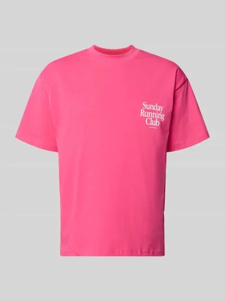 T-shirt z nadrukiem z napisem model Sunday Running Club' Another Cotton Lab
