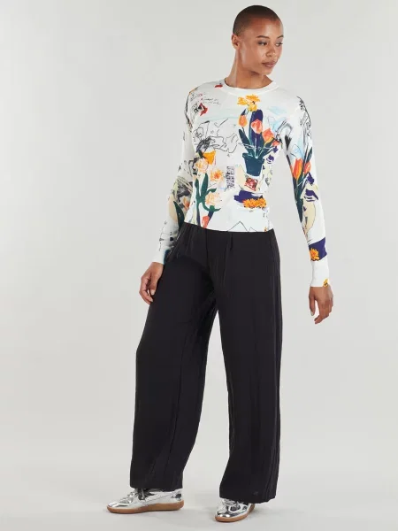 Desigual Pulover morsko plava / žuta / narančasta / bijela bež