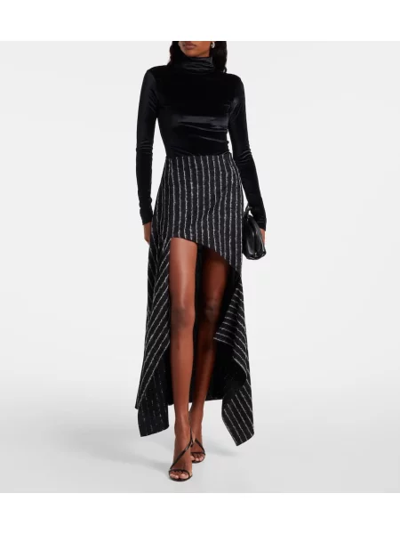 Body Mugler de catifea negru