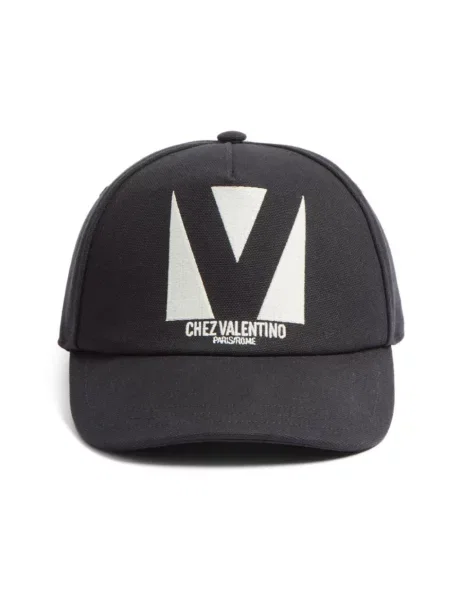 Czapka z daszkiem Valentino Garavani z logo czarna