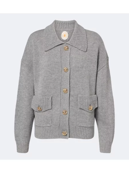 Cardigan Jardin Des Orangers de lână gri