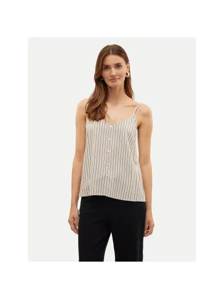 Vero Moda Τοπ Mymilo Regular Fit μπεζ