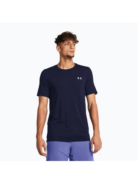 Tricou de antrenament pentru bărbați Under Armour Vanish Seamless midnight navy/mod gray albastru închis