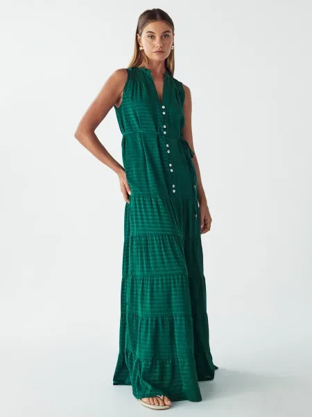 Willa Rochie tip bluză Nomie / închis verde