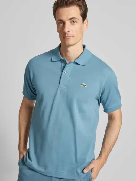 Lacoste koszulka polo Mężczyźni jednolity 4 niebieski