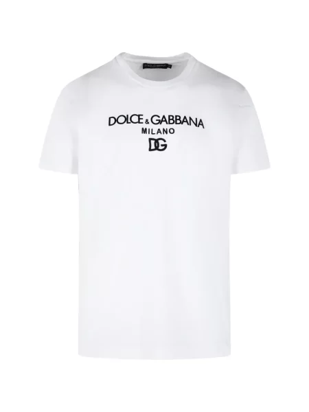 Tricou Dolce & Gabbana cu broderie alb