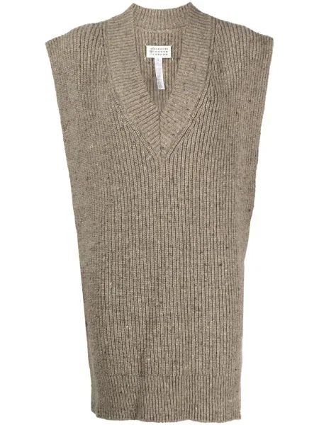 Vestă Maison Margiela tricotate maro