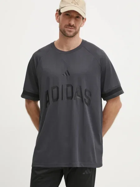 Тениска adidas US Sports с принт сиво