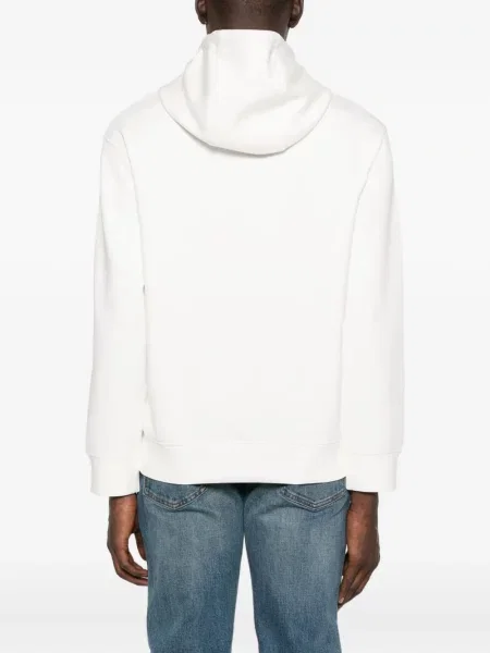 Pulover Emporio Armani cu glugă alb