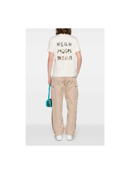 Koszulka Msgm z logo biała