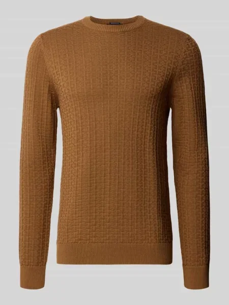 Sweter o kroju regular fit z czystej bawełny model Adrian' Strellson