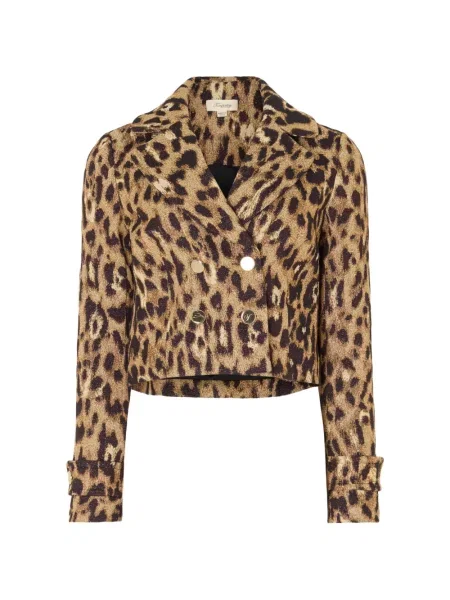 Decupat geacă Temperley London cu imagine cu model leopard