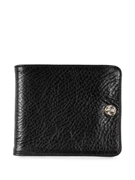 Portofel Chrome Hearts din piele cu motiv cu inimi negru