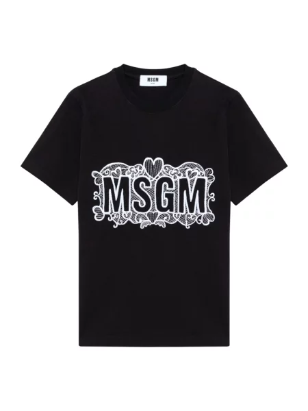 Koszulka Msgm z logo czarna
