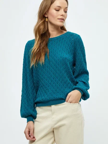 Peppercorn Pulover Rosalia petrol verde