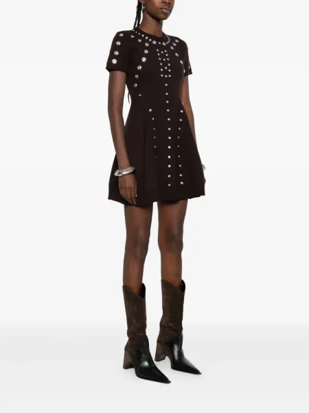 Rochie mini Coperni scurtă de costum maro