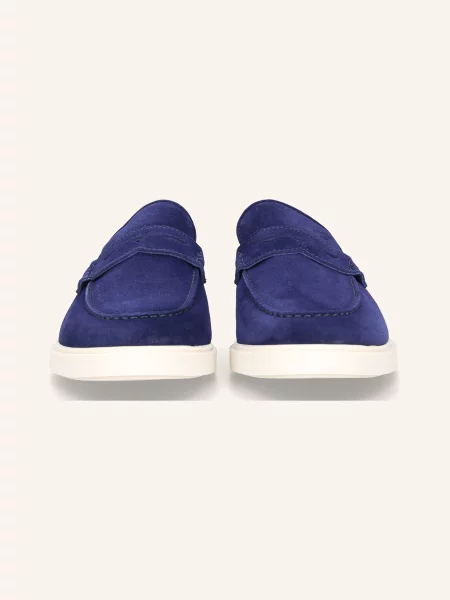 Heinrich Dinkelacker Loafersy Genua Penny Loafers V blau niebieskie