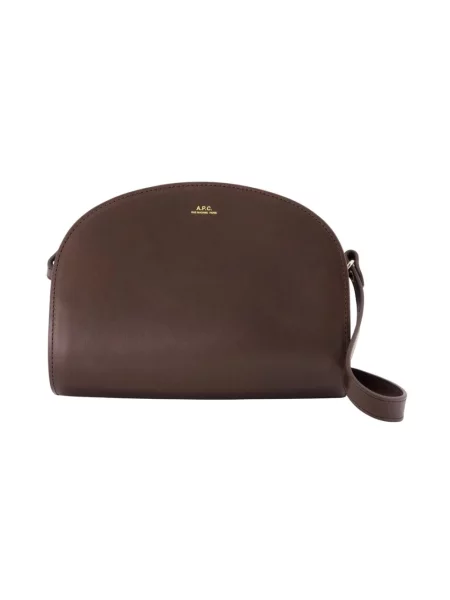 Torebka crossbody A.p.c. skórzana brązowa