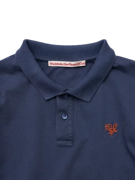 Μακρύς polo Stockholm Surfboard Club με αυτόγραφο μπλε