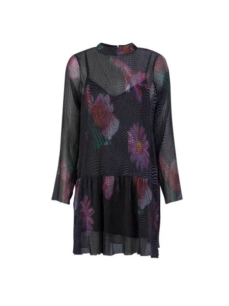 Mini obleka Desigual vijolična