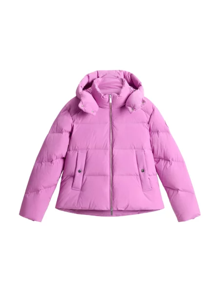 Parka Woolrich ze stretchu fioletowa