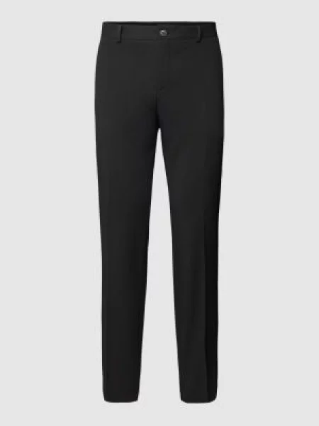 Spodnie do garnituru o kroju slim fit z zapięciem na guzik i błyskawiczny Selected Homme czarne