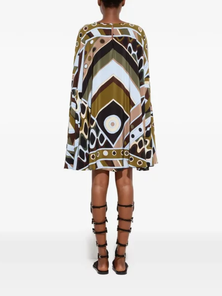 Rochie Pucci de mătase cu imagine verde