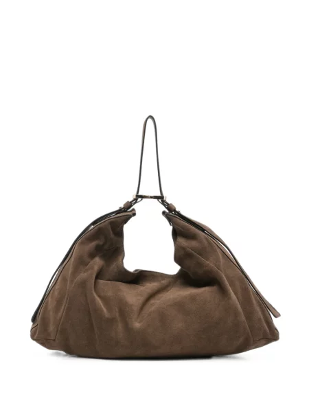 Kožená shopper kabelka Loristella hnědá