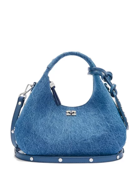 Geantă shopper Ganni albastru