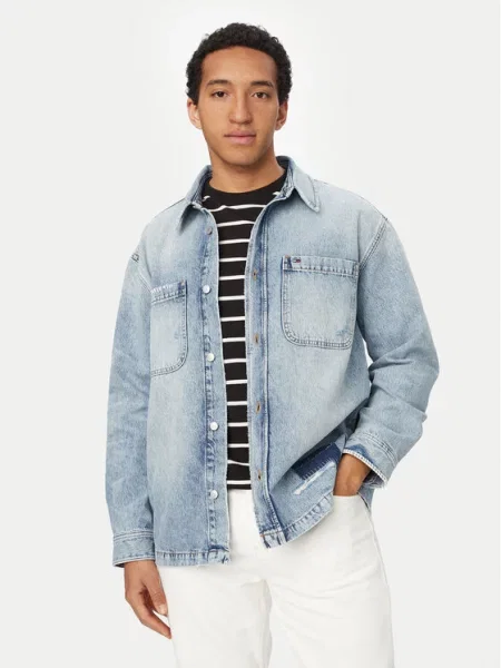 Tommy Jeans Koszula jeansowa niebieski