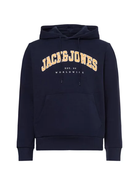 Jack & Jones sweter z kapturem JJEcaleb Mężczyźni jednolity S niebieski