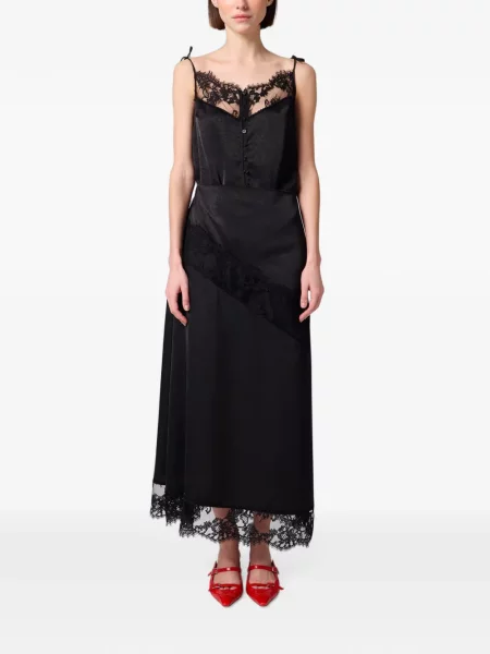 Rochie maxi Msgm din dantelă negru