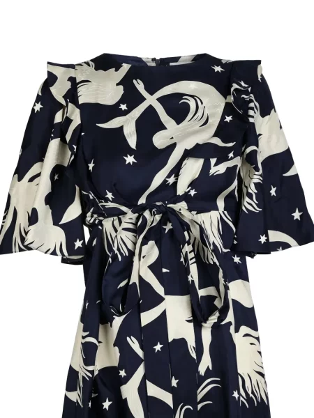 Rochie midi Valentino Garavani cu imagine albastru