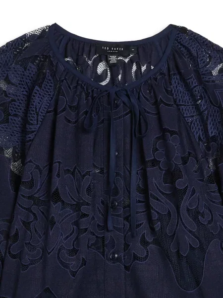 Csipkés blúz Ted Baker kék