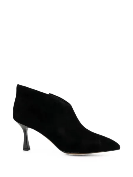 Cizme scurte Linda Baumann din piele de căprioară negru