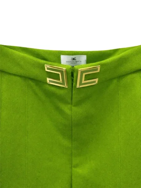 Spodnie Elisabetta Franchi na sprzączkę zielone