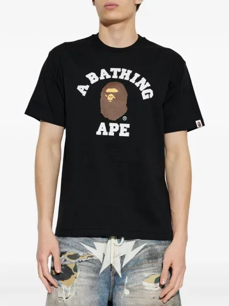 Tricou A Bathing Ape® cu imagine negru